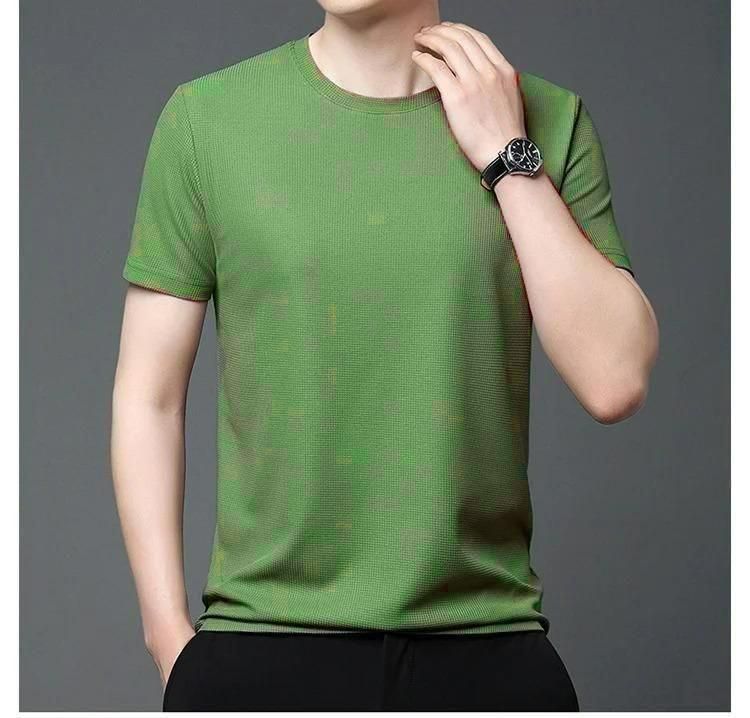 Polyester Stretchable Solid Half Sleeves Mens Round Neck T-Shirt Pack Of 4